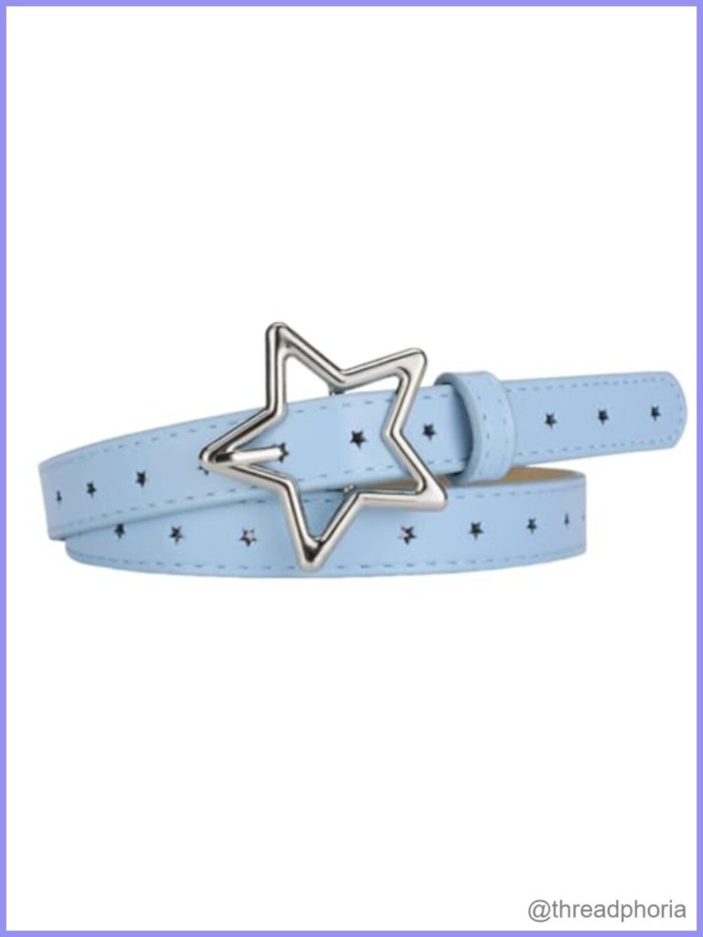 Faux Leather Star Waist Belt Adjustable Goth Punk Retro Y2K